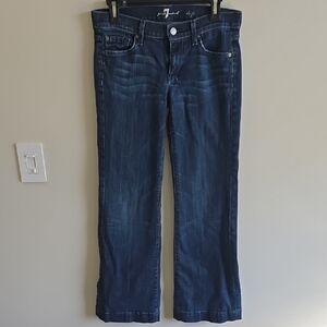 7 For All Mankind Women's Dark Blue Boot Cut Jeans